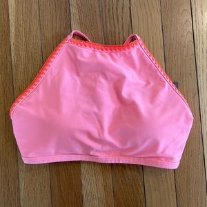 Pink high neck bikini top